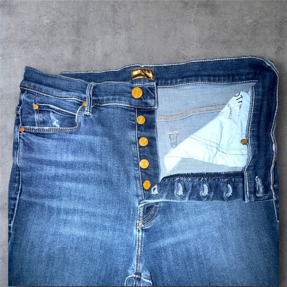 As Seen on Miranda Kerr MOTHER The Stunner Ankle Fray Jeans Women's Size 31 - Picture 6 of 16